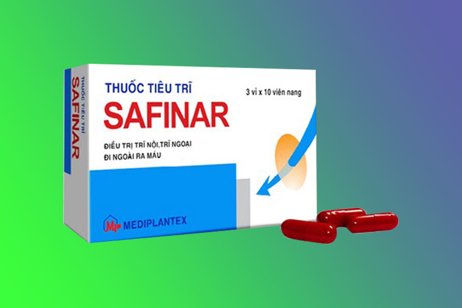 Hình ảnh hộp thuốc tiêu trĩ Safinar
